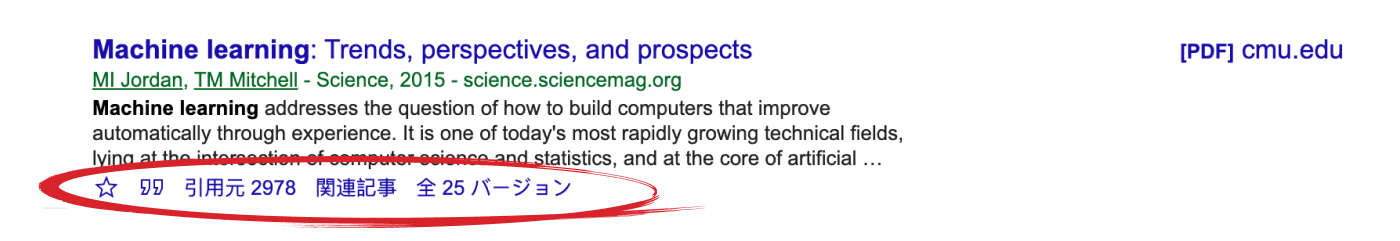 引用数とその他の便利なリンク